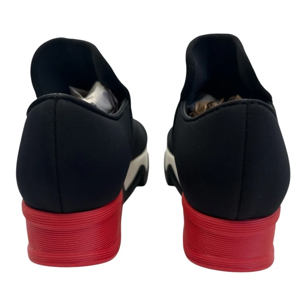iRi Women's, Black Red Low Top Sneaker, Vegan,‎ Size EU 35 US:5